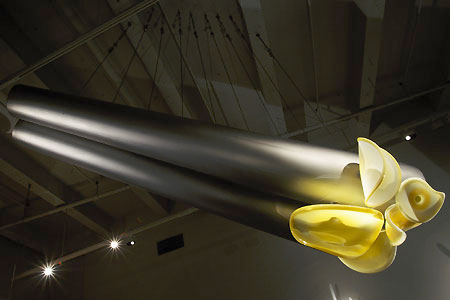 glass and steel sculpture