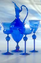 cobalt blue drinking vessels