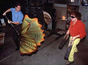 mongrain working for Chihuly