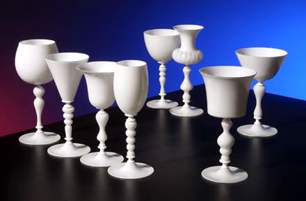 modern Murano style goblets